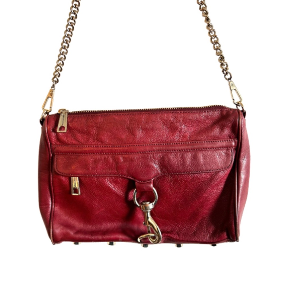 Rebecca Minkoff Burgundy Crossbody Leather Purse - Picture 1 of 5